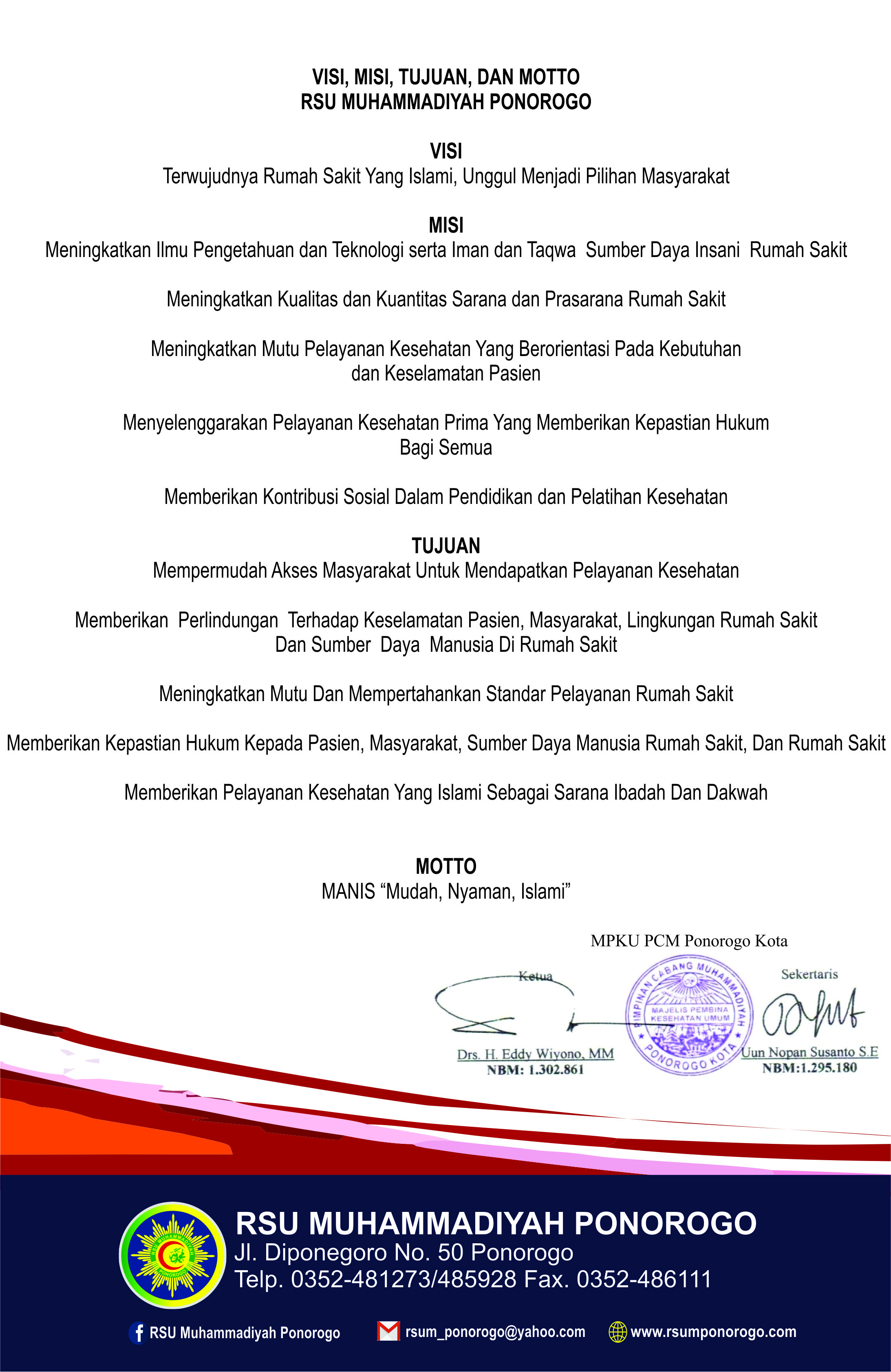 Visi, Misi, Tujuan, dan Motto